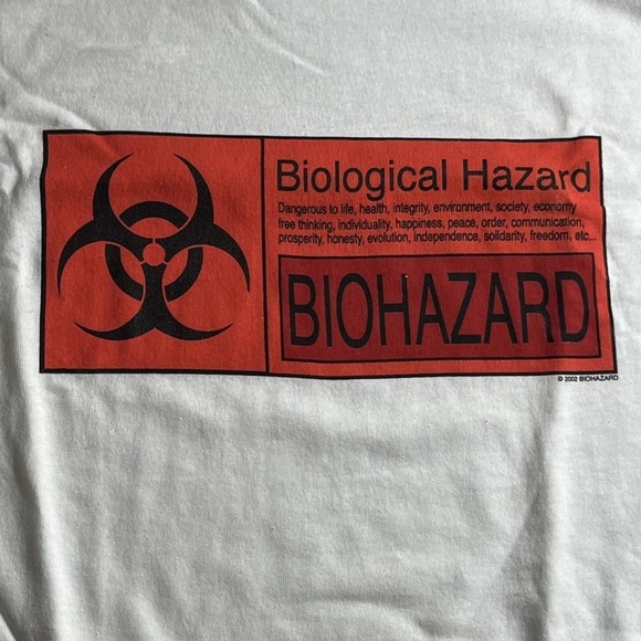 Vintage Deadstock 2002 Biohazard Graphic T-Shirt Size XL - Picture 2 of 4